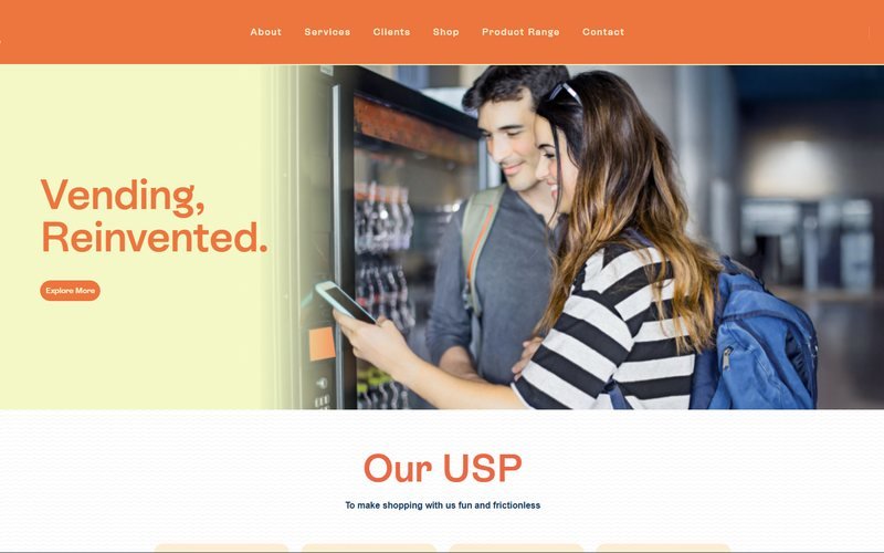 OTG — WordPress smart vending B2B website built by freelance developer Vinith Kumar in Dubai, UAE