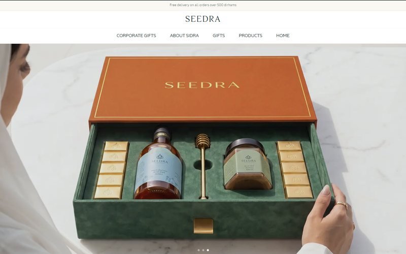 Seedra — WooCommerce organic food store built by freelance developer Vinith Kumar in Dubai, UAE